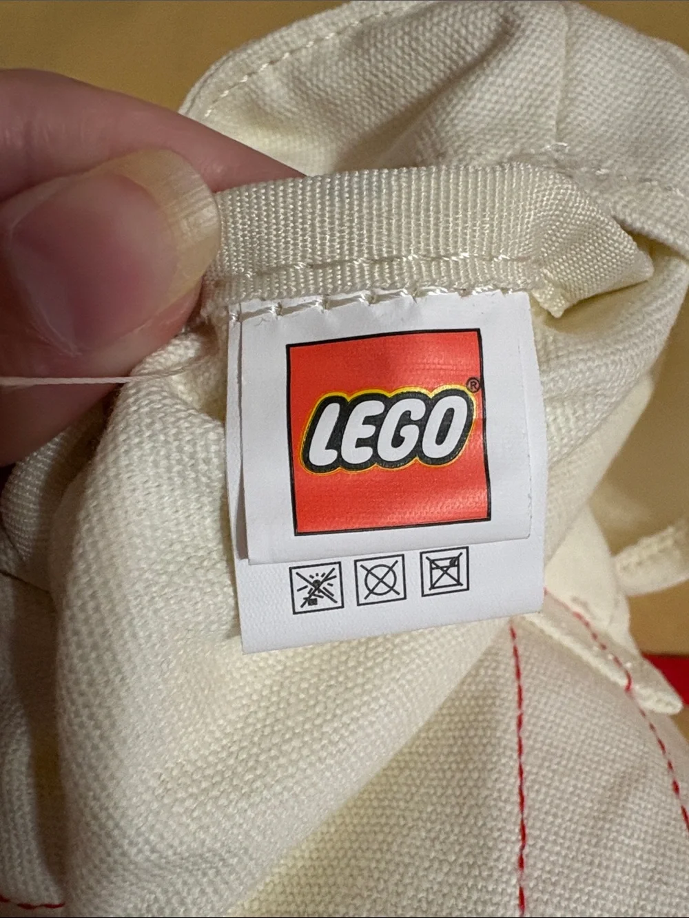 Lego White and Red Logo Canvas Tote